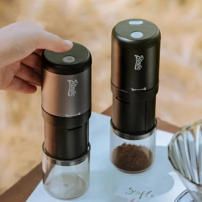 Bincoo Portable Electric Coffee Grinder Wireless USB Chargeable Professional Stainless Steel Burr Grinder Milling Machine
