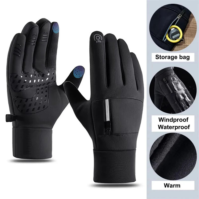 Touch Screen Men's Women Winter Gloves Windproof Waterproof Keep Warm Gloves Outdoor Sports Cycling Running Skiing Gloves