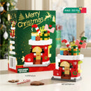 Christmas Santa Claus Building Blocks Assembly Kit Holiday Decoration DIY Model Festive Gift Set