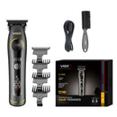 VGR V299 Professional Hair Trimmer 2000mAh Lithium Battery Ceramic Blade USB Rechargeable 5 Speed Level LED Display Electric Hair Clipper for Men