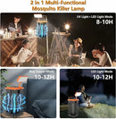 Solar Bug Zapper with LED Light 4000mAh Rechargeable Battery Cordless Electric Mosquito Zapper for Outdoor and Indoor