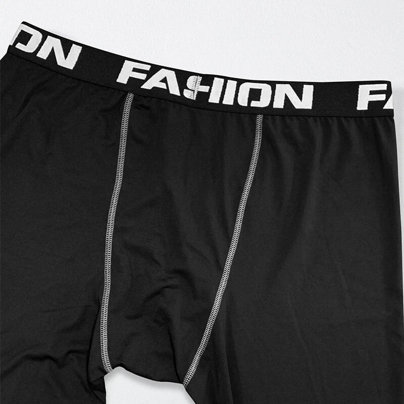 TENGOO Men's Thermal Underwear Set, Long johns set, Compression Thermal Base Layer Set, Moisture Wicking & Breathable Basic Long Sleeve & Letter Belt Leggings Winter Thermal Wear, Men's Thermal Clothing