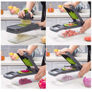 14-in-1 Vegetable Slicer Multifunctional Eco-Friendly Compact Kitchen Tool with Stainless Steel Blades Perfect for Efficient Chopping Shredding Slicing Fruits and Vegetables