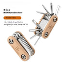 BENGGUO 8 in 1 Portable Folding Mini Bike Repair Tool Multifunctional Screwdriver Hex Wrench for Bike Tire Chain