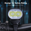 LAOTIE B02 1800Lm Brightness Bike Headlight 4800mAh Battery Anti-glare Design IPX6 Waterproof 5 Light Modes Type-C Fast Charge Aluminum Alloy Bicycle Front Light