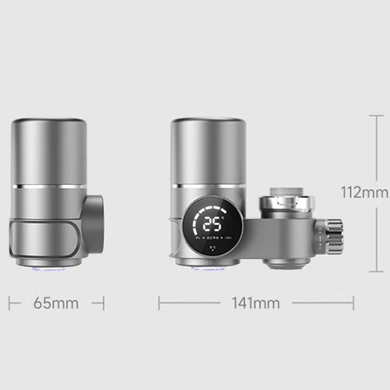 Smart Digital Display Temperature Control Faucet Water Purifier 304 Stainless Steel 8-Layer Filtration with Filter Element Suitable for Balcony Kitchen and Bathroom Multiple Scenes