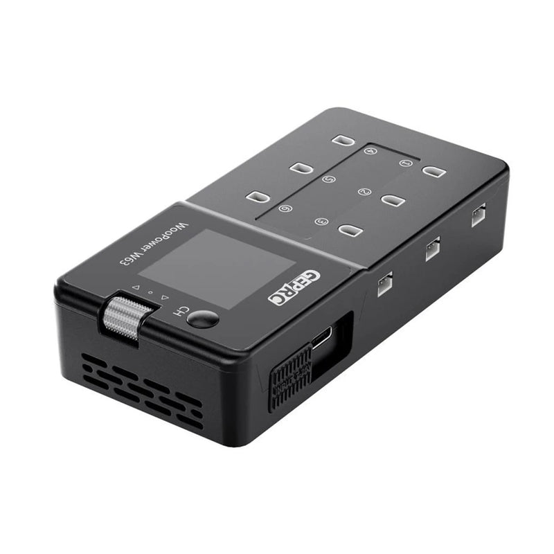 GEPRC WooPower W63 78W 3A*6 6 Ports  1S Lipo Battery Charger Discharger with Storage Function 1.54-Inch IPS Display Support LiPo/LiHV/LiFe 1S Battery PH2.0/BT2.0  Plug