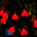 1 To 8 Solar Red Love Valentine's Day Courtyard Garden Decorative Love Chandelier Lights Outdoor Garden Lamp for Holiday Celebration