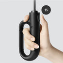 10 Ribs Fully Automatic Handle Umbrella 106cm Detachable Handle Reverse Opening UV Umbrella with Windproof Reflective Stripe Reverse Fold Umbrella Carabiner Travel