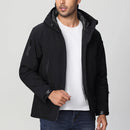 TENGOO 10 Zones Electric Heated Jacket - 3 Gear Control Temperature, Windproof, USB Charging, Thermal Hoodie Coat for Outdoor Hiking Camping