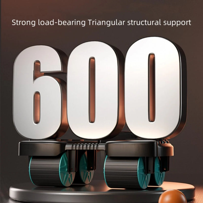 KALOAD 4 Wheel Smart Abdominal Exerciser with Phone Holder 6 Elbow Support Intelligent Brakes Automatic Rebound Antislip Home Gym Fitness Equipment for Exercise Abs
