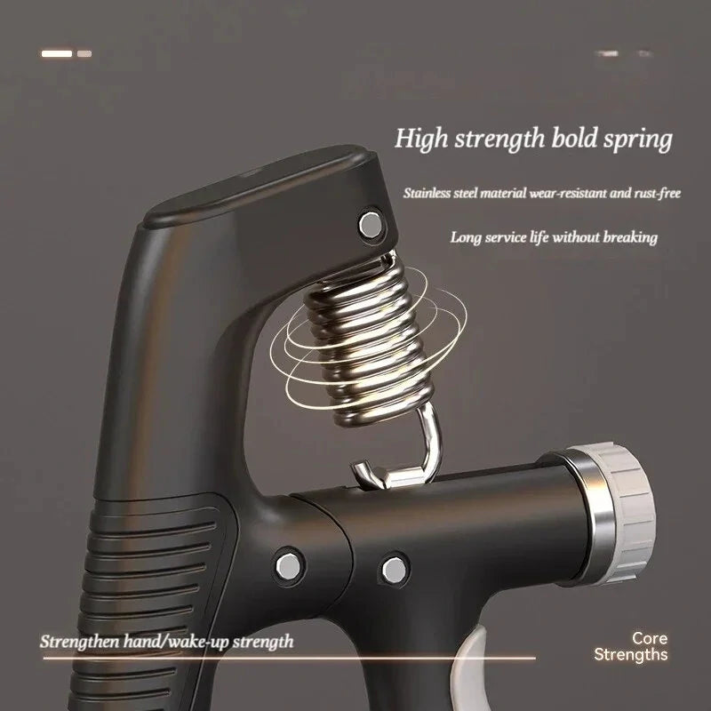 Electronic Counting Handgrip Adjustable 10-100kg Hand Gripper Spring Mechanical Counting Finger Gripper Muscle Trainer Rehabilitation Training Fitness Device