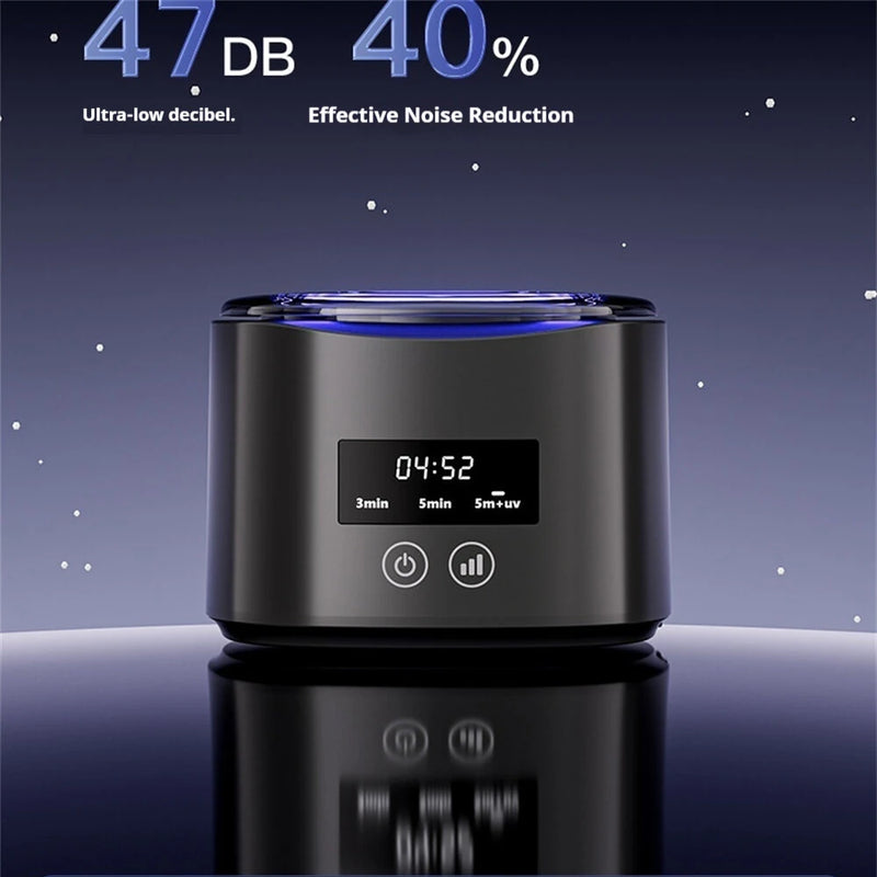 Tevorex Household Jewelry Cleaner with Touch Screen 50KHz 3 Cleaning Modes Ultrasonic Cleaner for Dentures Glasses Watches