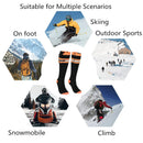 TENGOO Heated Long Socks, Battery Life Up To 65C, Warm Sports Cotton Socks for Winter Outdoor Sports