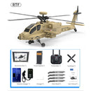 YXZNRC F11-S 1:32 AH-64 Apache Scale 2.4G 6CH GPS Altitude Hold Optical Flow Positioning 5.8G FPV Camera Dual Brushless Motor Flybarless RC Helicopter RTF