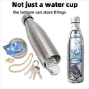 IPRee 750ml Water Bottle with Compartment Portable Water Bottle Pill Organizer Can Safe Hiding Spot for Money Bonus Key Ring Box