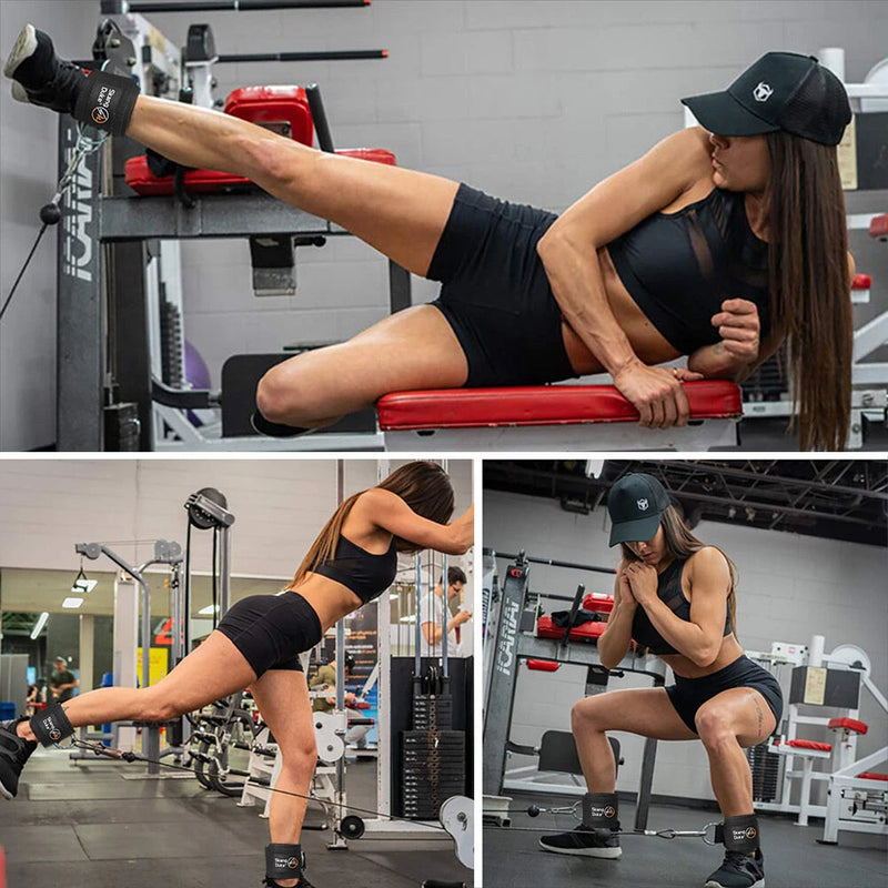 SKangDuke 1 Single Padded Fitness Protective Gear Anklet Straps for Home Gym Glute Workouts Leg Extensions Hip Abductors