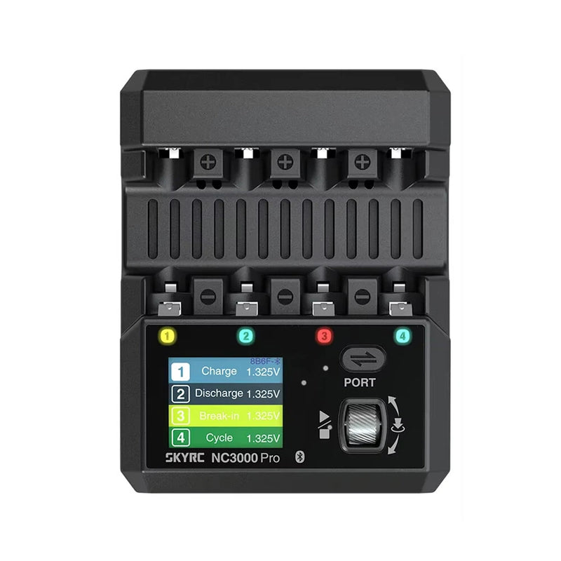 SKYRC NC3000 Pro NiMH NiCd PD/QC AA/AAA Smart Battery Charger 4-slot 1.77 inch LED Screen APP Control Charger Discharge