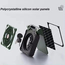 5 in 1 Multifunctional Solar Camping Tent Fan 7800mAh Battery Power Bank LED Light Solar Panel Energy Efficient Cooling System