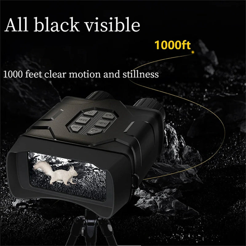 Night Vision Instrument 10X Zoom Night Vision Instrument 4-Inch Large Screen 5K Day And Night Dual Binoculars For Recording