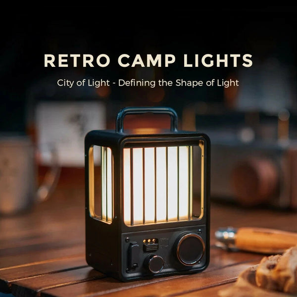 Retro Outdoor Camping Lamp Stepless Dimming Portable Villa Lantern Rechargeable Vintage Photo Props Outdoor Camping Lights