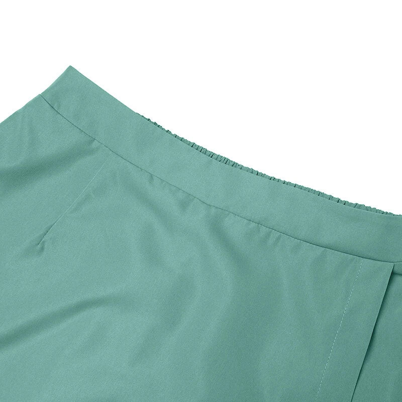 ZANZEA Women Commute Back Elastic Waist Solid Summer Casual Skirt Shorts