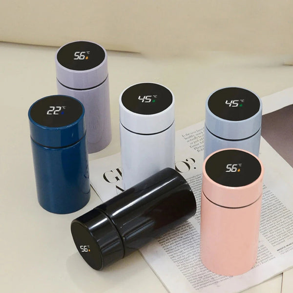 200ML Temperature Display Mini Thermos Water Bottle Smart Stainless Steel Thermos Digital Display Thermos Cup for Office Outdoor