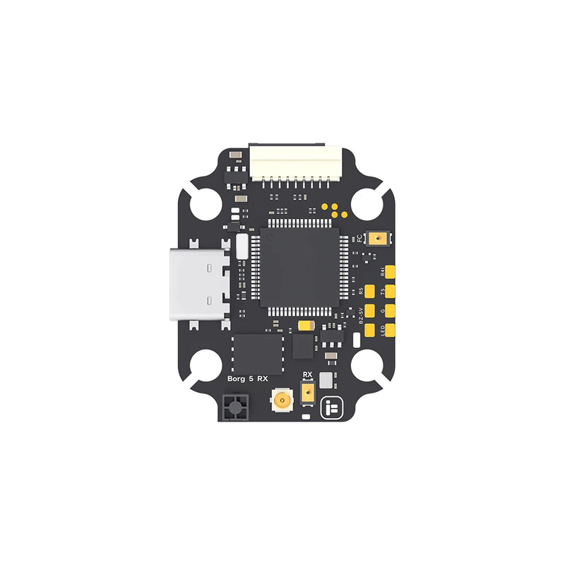 20*20mm iFlight Borg 5S Flight Controller 5V 12V BEC with 60A 60RS 4-8S ESC Stack Built-in ELRS 2.4GHz Receiver for RC FPV Racing Drone