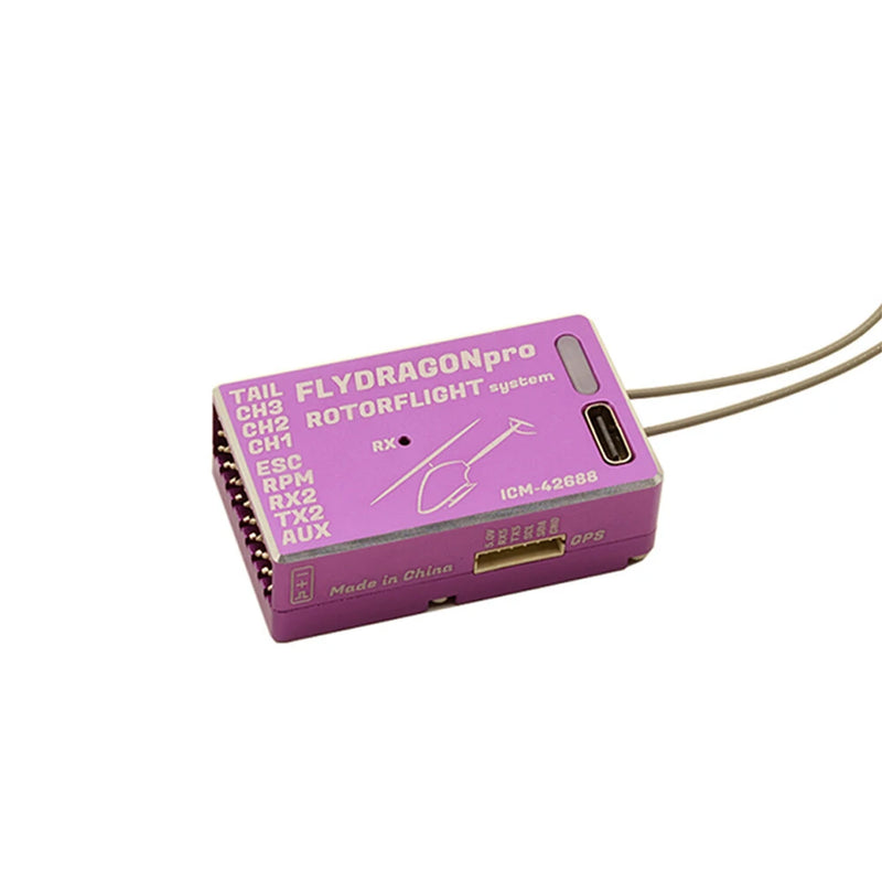 Steam FLYDRAGON Pro F722 V2.2 Gyroscope Rotorflight Upgraded Version Built-in Receiver Rescue Mode for RC Helicopter