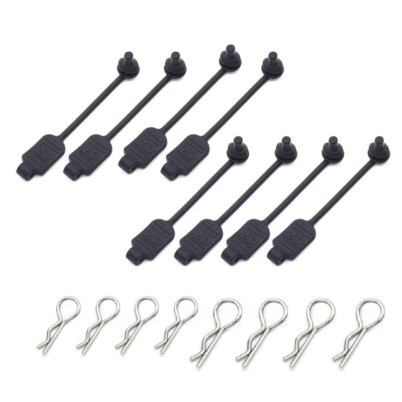 8PCS RC Car Body Clip Rubber Retainer Shell Fixed Buckle Lock 8301 for Arrma Losi ZD Racing 1/8 1/10 1/16 Vehicles Models Parts