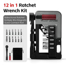 WEST BIKING 12-In-1 Bicycle Repair Tools Kit Portable Multitool Bike Two-Way Ratchet Wrench Magnetic Allen Key Quick Release Set