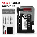 WEST BIKING 12-In-1 Bicycle Repair Tools Kit Portable Multitool Bike Two-Way Ratchet Wrench Magnetic Allen Key Quick Release Set