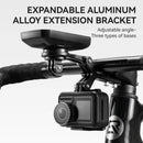 ROCKBROS Extendable Bike Computer Mount Aluminum Alloy Out-Front Holder For Garmin Bryton Wahoo Headlight