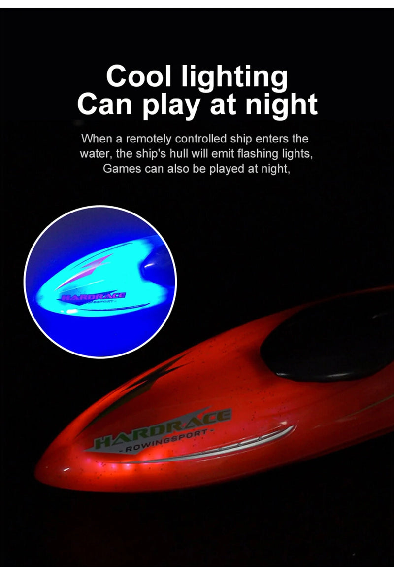 JJRC S8 RTR 2.4G RC Boat Stunt Mini Speedboat LED Light 360 Rotation Remote Control Racing Ship Waterproof Kids Children Toys Vehicle Models
