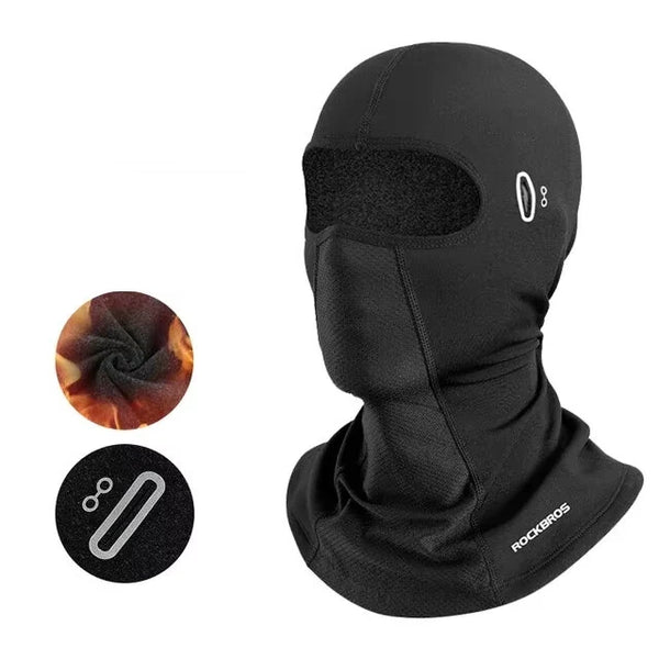 ROCKBROS Balaclava Bike Motorcycle Mask Warm Cycling Helmet Liner Caps Windproof Breathable Skiing Face Mask with Glasses Hole
