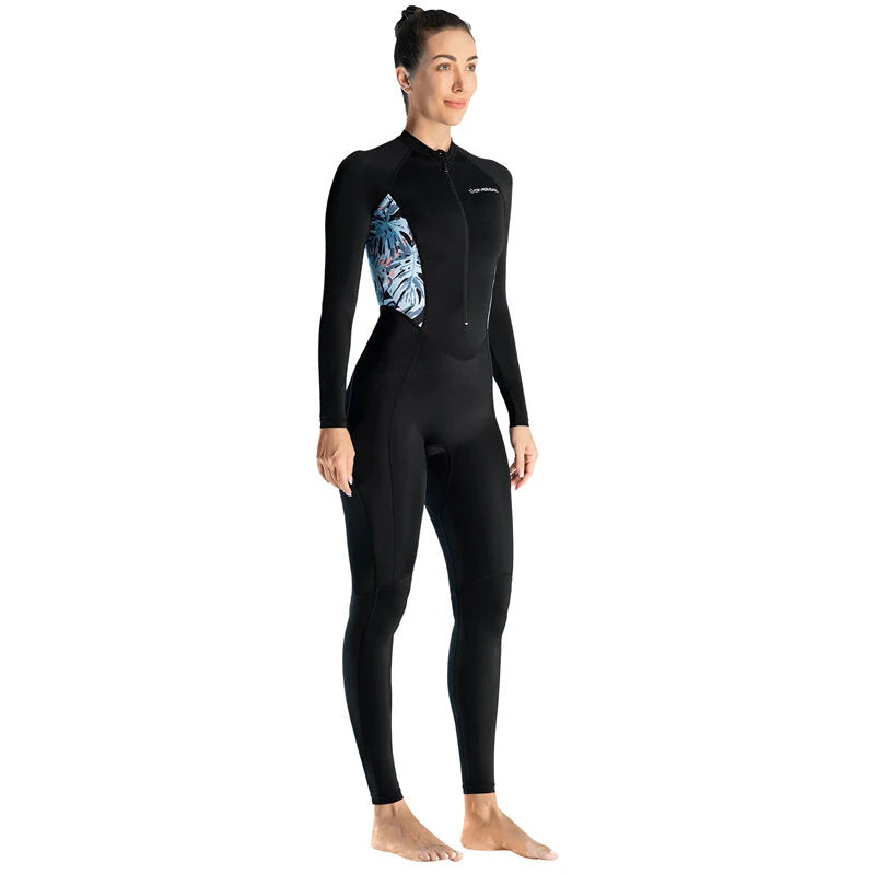 DIVE&SAIL Women's Full Body Wetsuit UTF50+ Sun Protection 98% UV Blocking Rate Cool Ice Fiber Breathable Quick Dry Thin Swimsuit  for Diving Surfing Snorkeling Swimming