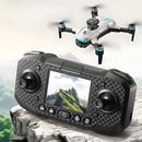 YLR/C S160 WiFi FPV with LCD Screen Controller HD Dual Camera Servo Gimbal 360 Obstacle Avoidance Colorful LED Lights Brushless Foldable RC Drone Quadcopter RTF