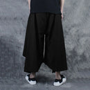 INCERUN Men Black Pant Fashion Casual Loose Fit Irregular Pant Skirt Spring Summer Mens Elastic Black Streetwear Pants
