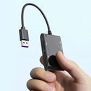 Rocketek CR375-B 6-in-1 Smart Card Reader for Smart SIM SD TF M2 MS Cards with USB-A/USB-C Interface Plug and Play