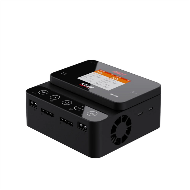 ISDT K2 ZIP AC 200W / DC 500Wx2 Dual Channel Smart Charger with 2.8 Inch IPS LCD Screen for 1~8S LiFe Lilon LiPo 1~7S LiHv ULiHv Battery