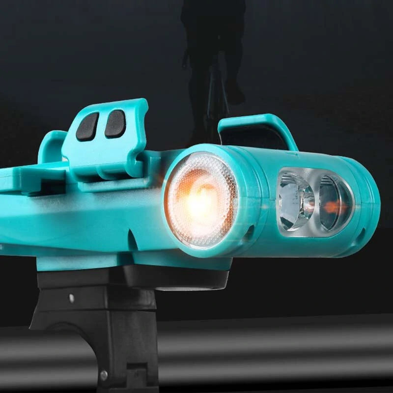 BIKIGHT 5-in-1 2000mAh/3500mAh 500LM Bike Light USB Rechargeable Power Bank Waterproof Phone Holder Headlight With Bike Horn