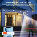 4MP Dual Lens Tuya Wifi Camera PTZ Outdoor 4K Wireless Dual Screen Security Camera Auto Tracking Monitoring Video Surveillance EU Plug