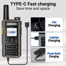 ABBREE GP-18 Zello Walkie Talkie 6000mAh Battery Dual Sim Card Slots Global POC Android Bluetooth WIFI Distance unlimited 2G/3G/4G Network Radio