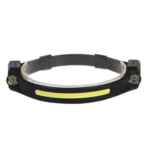 2*XPE 1*COB LED Headlamp Sensor 5 Modes Type-C Rechargeable Headlight Outdoor Flashlight Torch