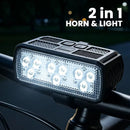 BIKIGHT Rechargeable Bike Headlight with 120dB Horn Super Bright LED Front Light 3 Modes Type-C Charging Bicycle Accessories