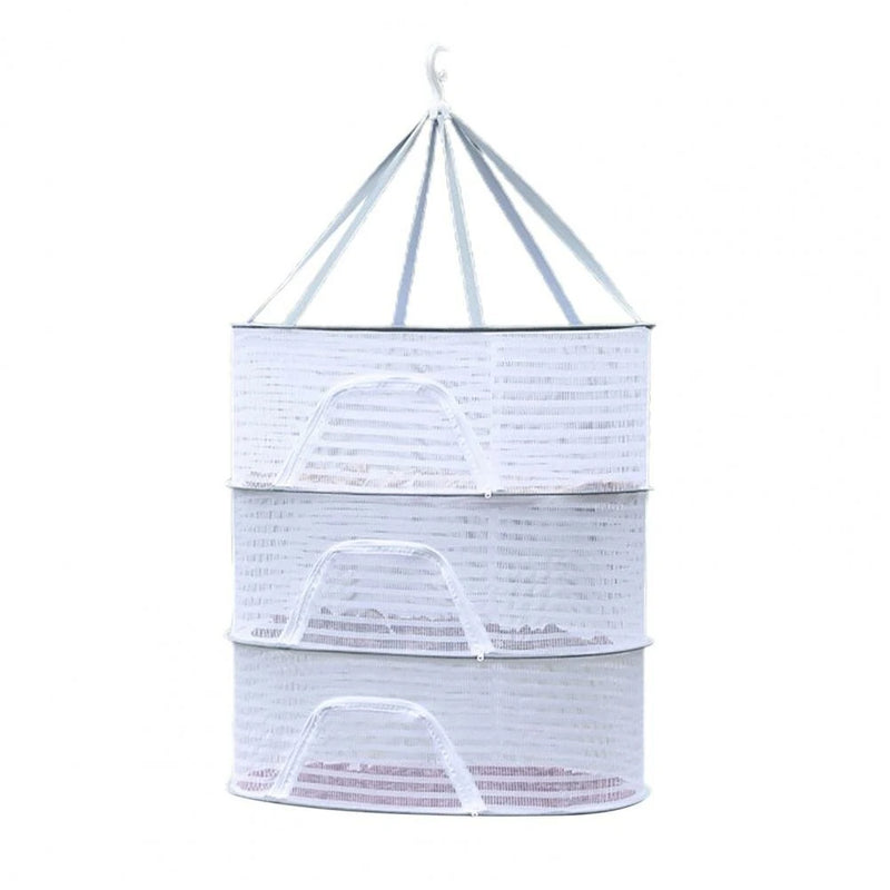 Folding Hanging Drying Rack Mesh Dryer with Zippers For Shrimp Fish Fruit Vegetables Herb