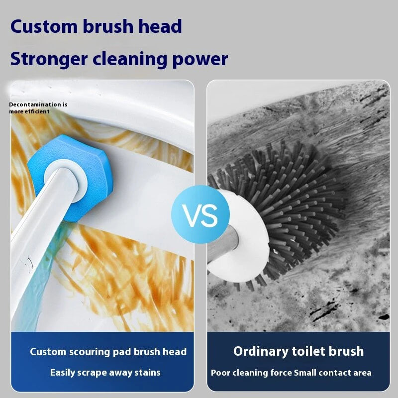 Automatic Chuck Open Cover Disposable Toilet Brush Household 360 Angle Wall Hanging With Cleaning Tablets Toilet Cleaner