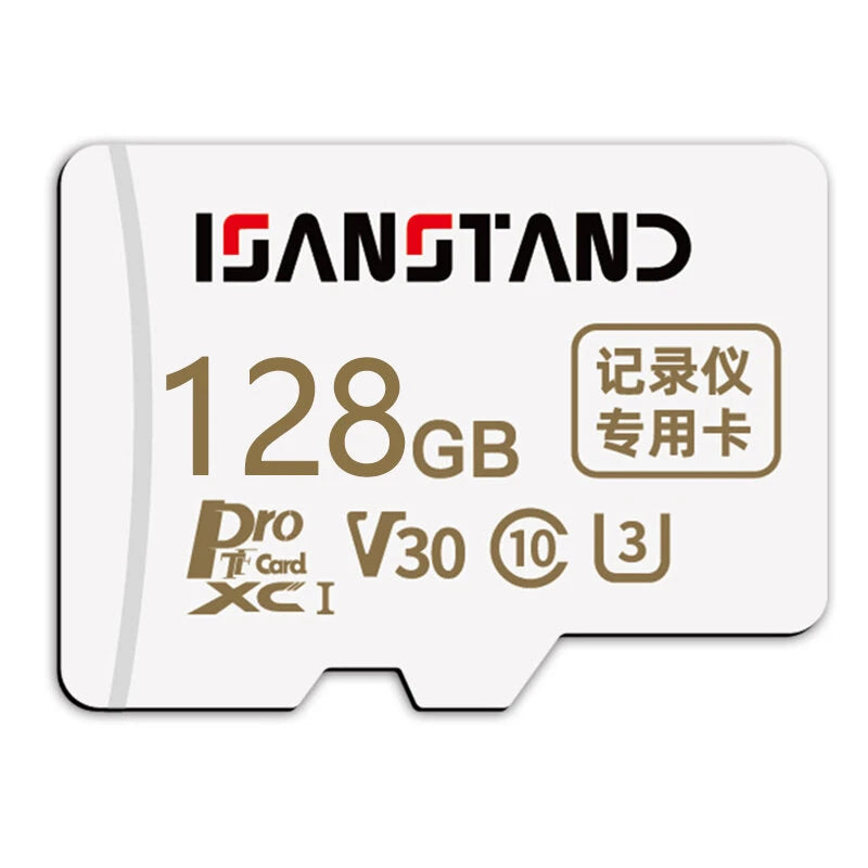 ISANSTAND V30 U3 TF Memory Card 256GB/128GB/64GB High Speed Class10 U3 HD Recording Micro SD Card for Driving Recorder Phone Camera
