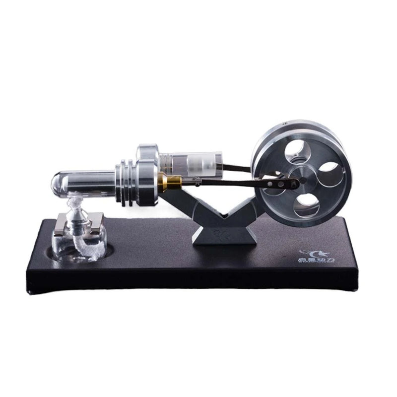 StarPower QX-SL-01 Hot Air Stirling Engine Model with Wooden / Metal Base DIY Generator Physics Experiment Science Education Toys