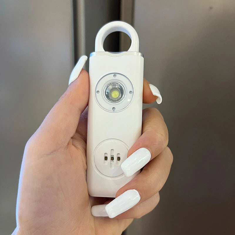 Personal Safety Siren 130dB Siren Strobe Key Chain 3 Colors Anti Robbery Call for Help Alarm